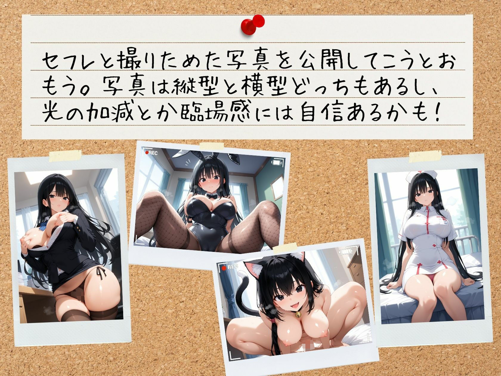 サンプル画像2:セフレの生ハメ写真公開します 黒髪清楚系爆乳女子校生 〜レイナ（19）〜 コスプレ編(J Butterfly) [d_523486]