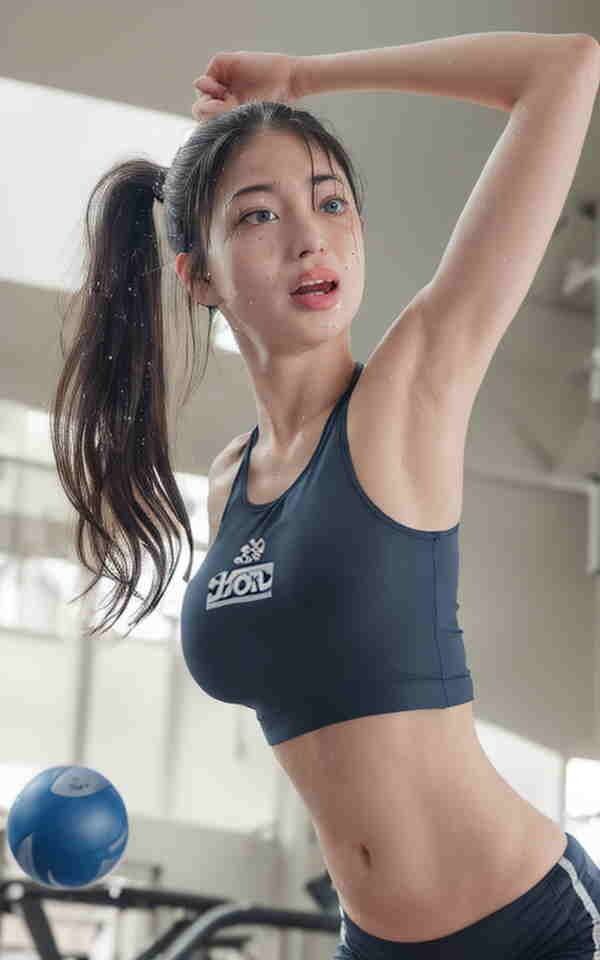 サンプル画像4:AI美女写真集┃清楚な美人のバスケ(AI美女写真集┃清楚な大人) [d_523529]