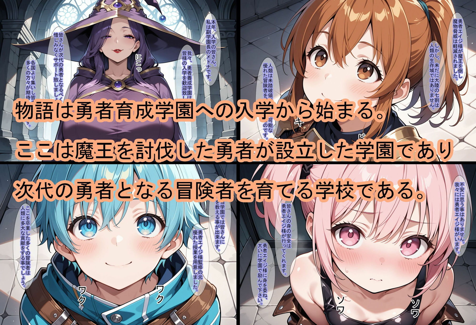 サンプル画像1:勇者に捧げる貢物を育成する為の冒険者を囲う学園(魔術師プロトン2D) [d_523594]