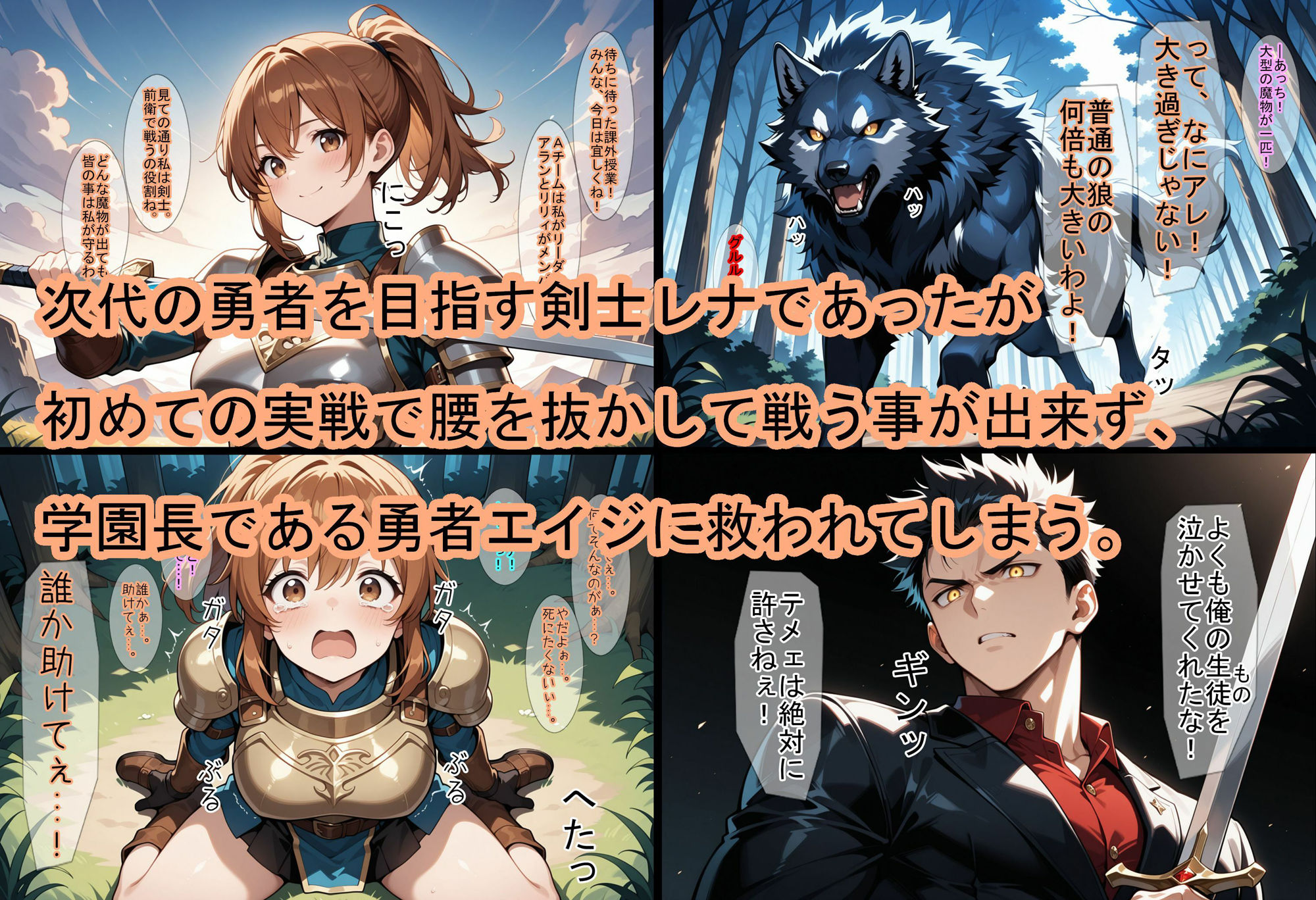 サンプル画像2:勇者に捧げる貢物を育成する為の冒険者を囲う学園(魔術師プロトン2D) [d_523594]