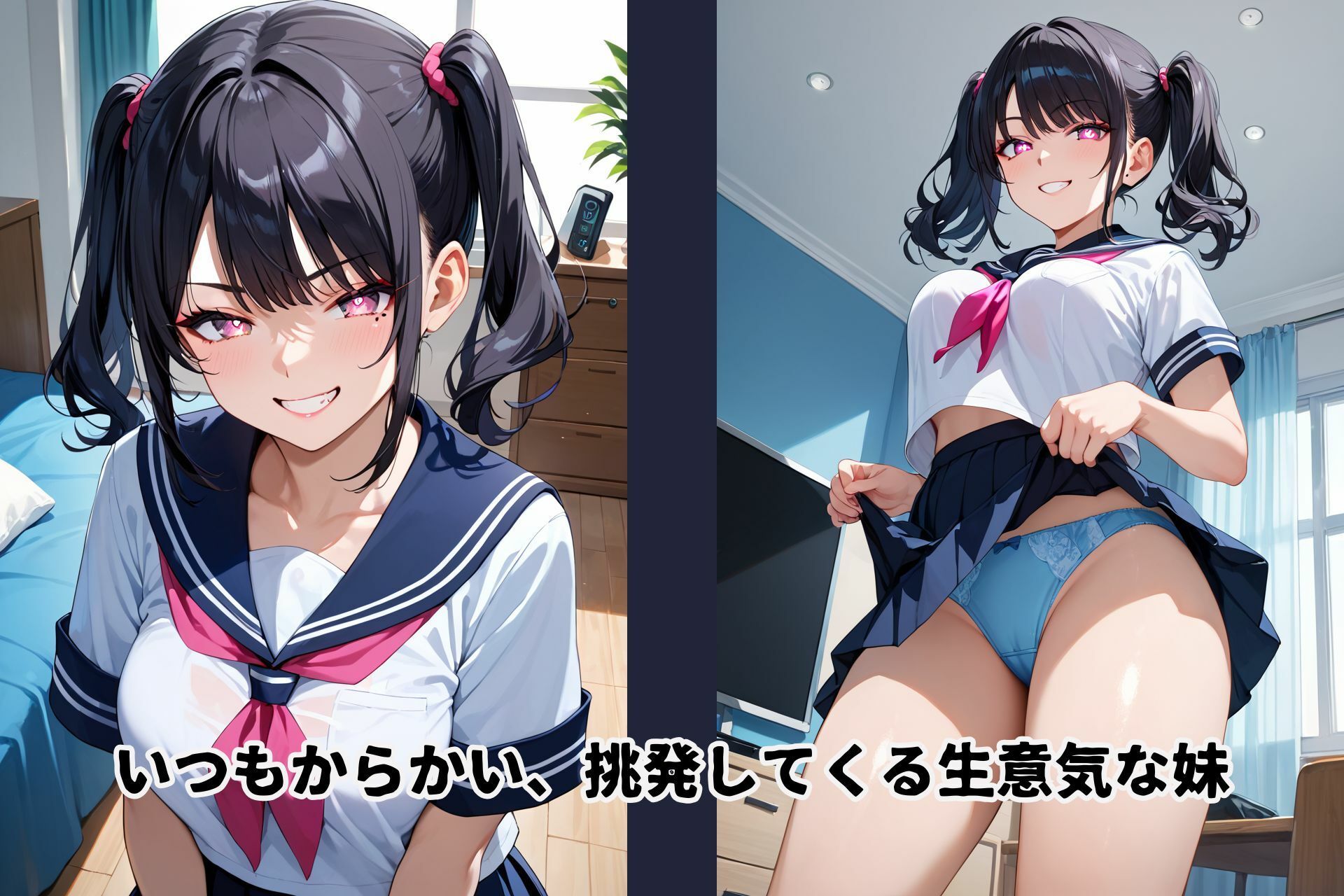 サンプル画像1:JK妹が生意気だから、素直になるまで性調教(ふじや) [d_523597]