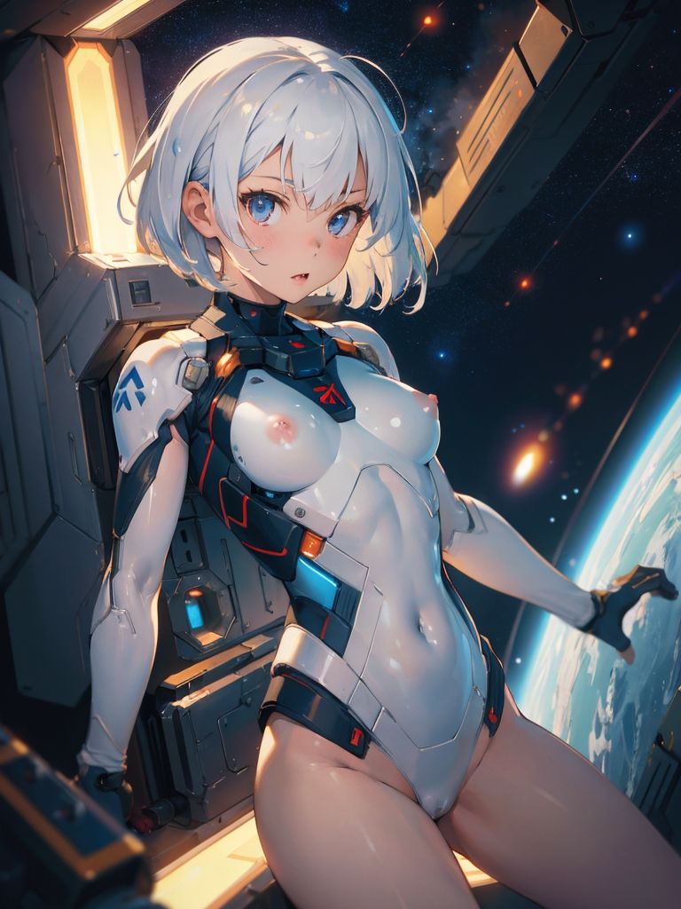 サンプル画像3:宇宙少女 〜宇宙に佇む裸の少女〜 ☆405枚☆(束縛天使) [d_523840]