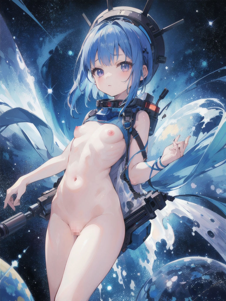 サンプル画像4:宇宙少女 〜宇宙に佇む裸の少女〜 ☆405枚☆(束縛天使) [d_523840]