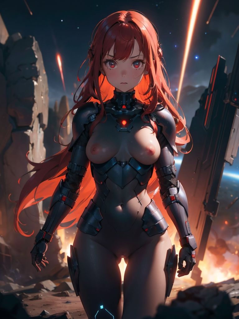 サンプル画像6:宇宙少女 〜宇宙に佇む裸の少女〜 ☆405枚☆(束縛天使) [d_523840]