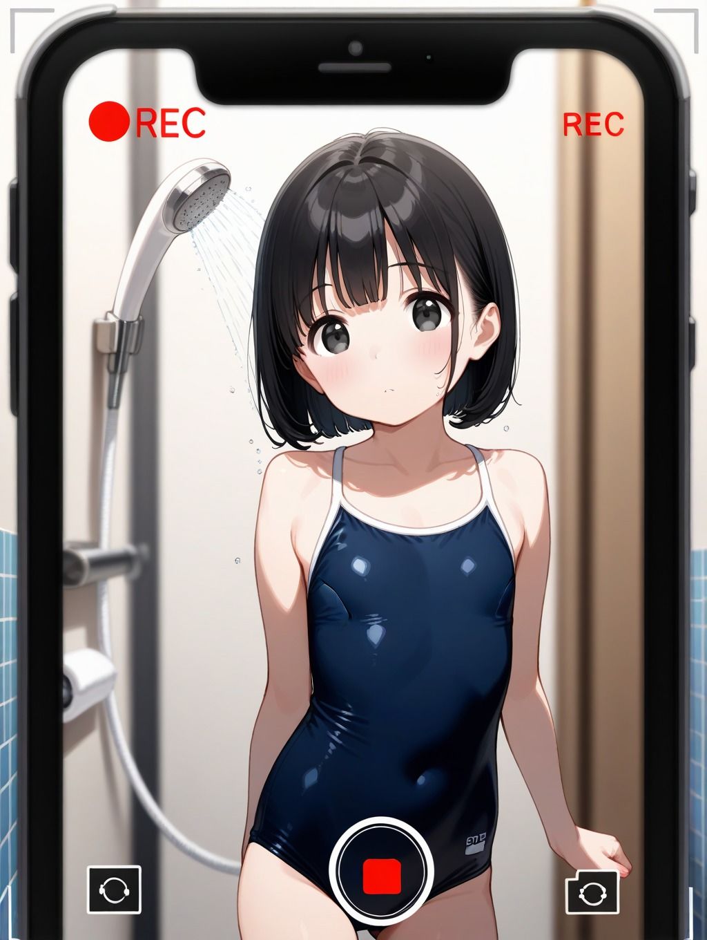 サンプル画像2:おかっぱスク水生徒に種付け孕ませ(生はむ少女) [d_523932]