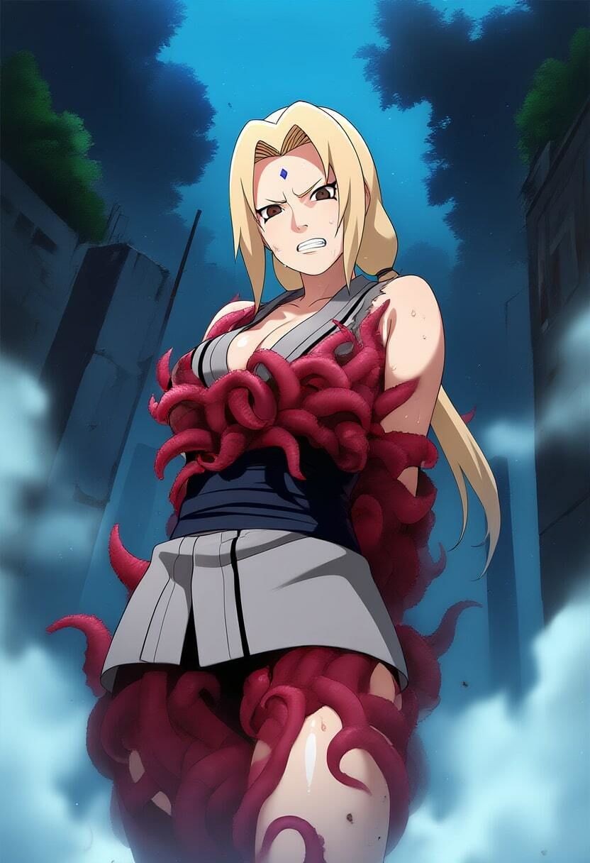 サンプル画像4:綱〇 vs ぬるぬる触手(Nakki_触手・ヒロピン) [d_524125]