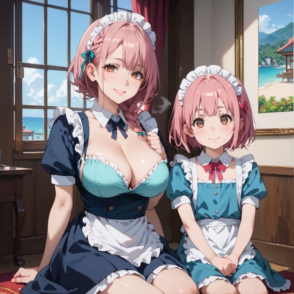 サンプル画像1:メイドのお仕事 1(むちむち.com) [d_524659]