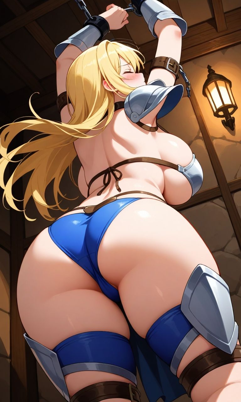 サンプル画像3:【微エロ】フェチコレVol.33 吊り上げ拘束されて辱められるビキニアーマー姿の巨乳美女たち【総枚数250枚】(満点星) [d_524762]