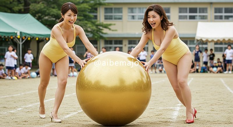 サンプル画像1:【おかず専用】妄想美魔女〜運動会大玉送りママ編3〜(AI美魔女) [d_524876]