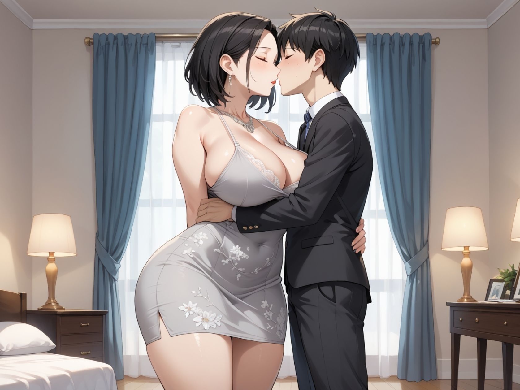 サンプル画像2:デリヘル呼んだら彼女の母親だったので寝取って孕ませる(そいやっさ) [d_524879]