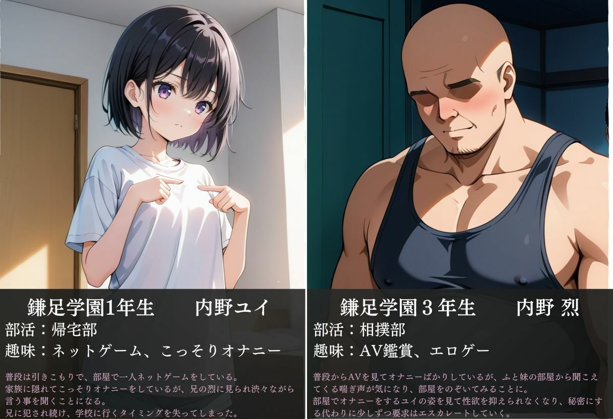 サンプル画像2:引きこもり妹のオナニーを見つけたので脅して強●種付けした話(とろける果実) [d_524981]