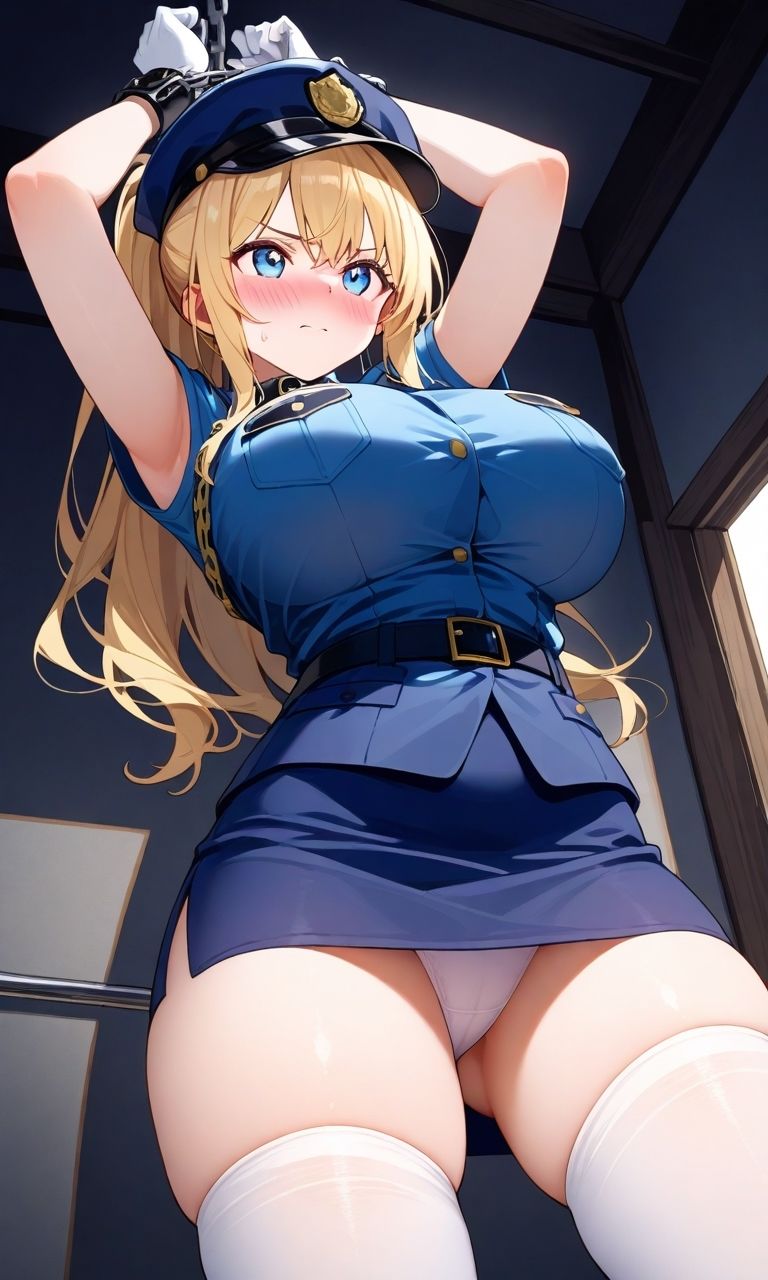 サンプル画像5:【微エロ】フェチコレVol.34 吊り上げ拘束されて辱められるの巨乳ミニスカポリスたち【総枚数250枚】(満点星) [d_525147]