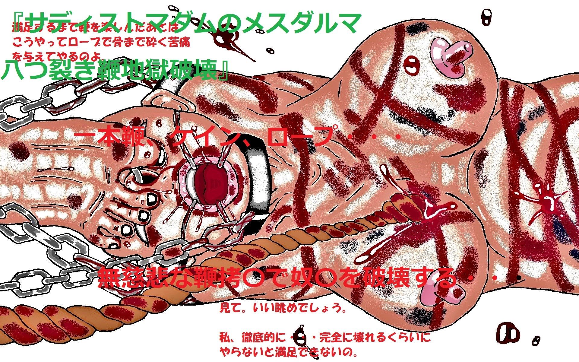 サンプル画像5:サディストマダムのメスダルマ無慈悲破壊イラスト集(とらんぷる) [d_525322]