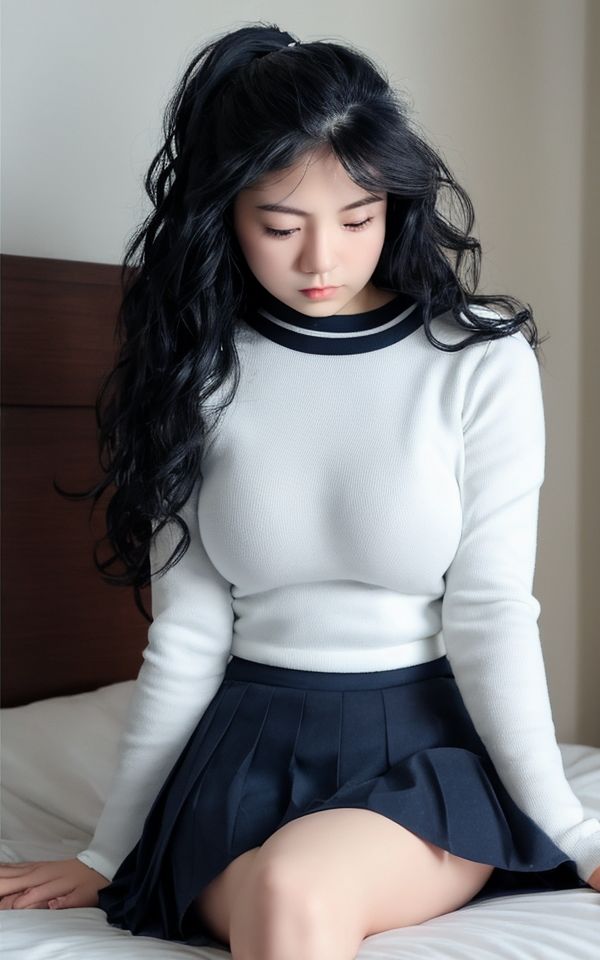 サンプル画像1:AI美女写真集┃清楚で巨乳制服(AI美女写真集┃清楚な大人) [d_525383]