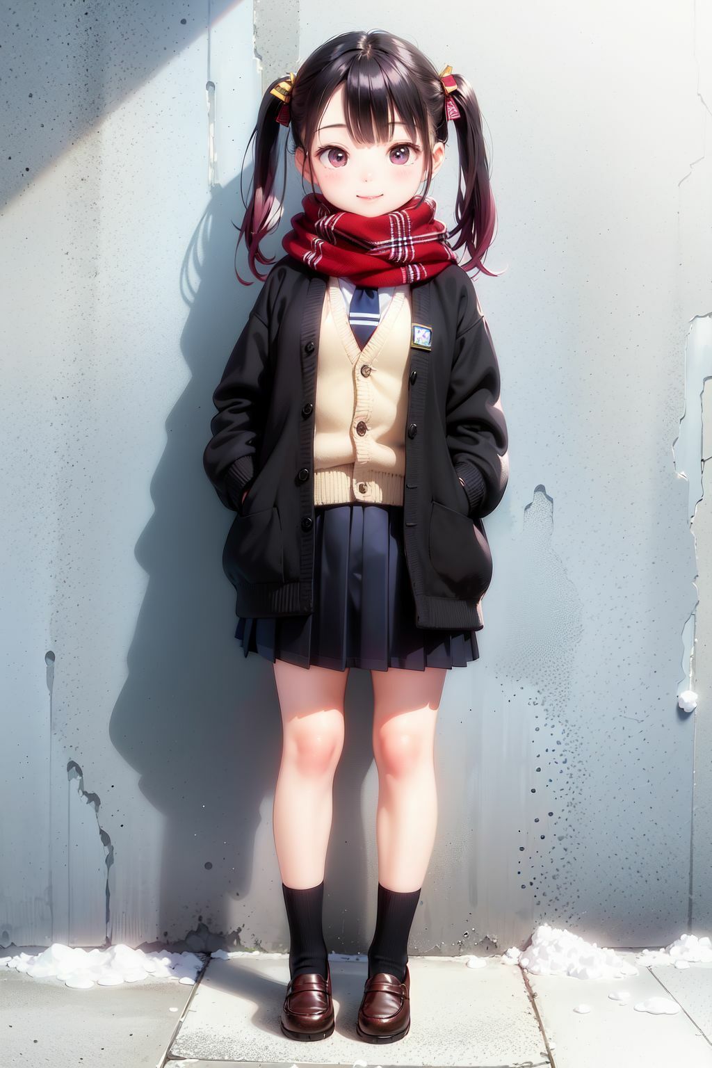 サンプル画像3:冬の制服女子校生（1）  スカートの中、見せてもらってイイですか？(ふぁい) [d_525628]