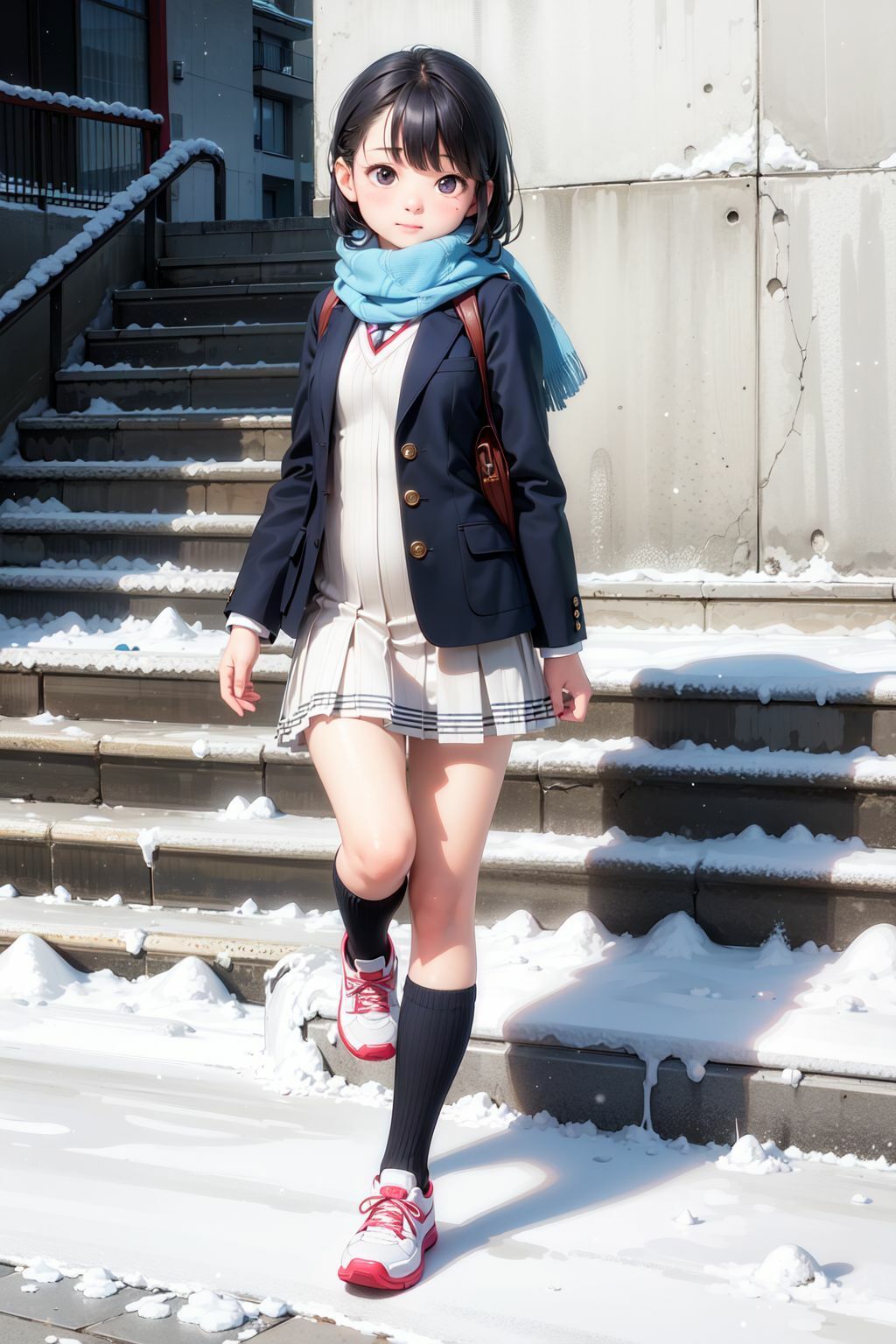 サンプル画像4:冬の制服女子校生（1）  スカートの中、見せてもらってイイですか？(ふぁい) [d_525628]