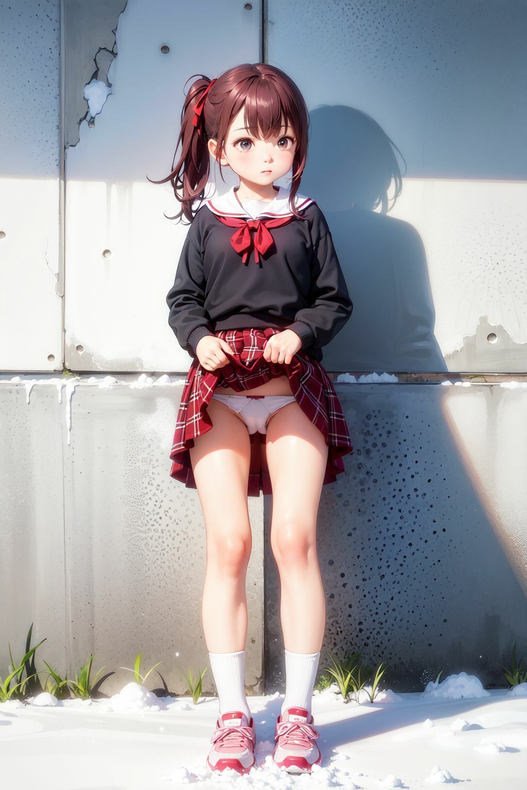 冬の制服女子校生（1）  スカートの中、見せてもらってイイですか？ (d_525628) - d_525628jp-009