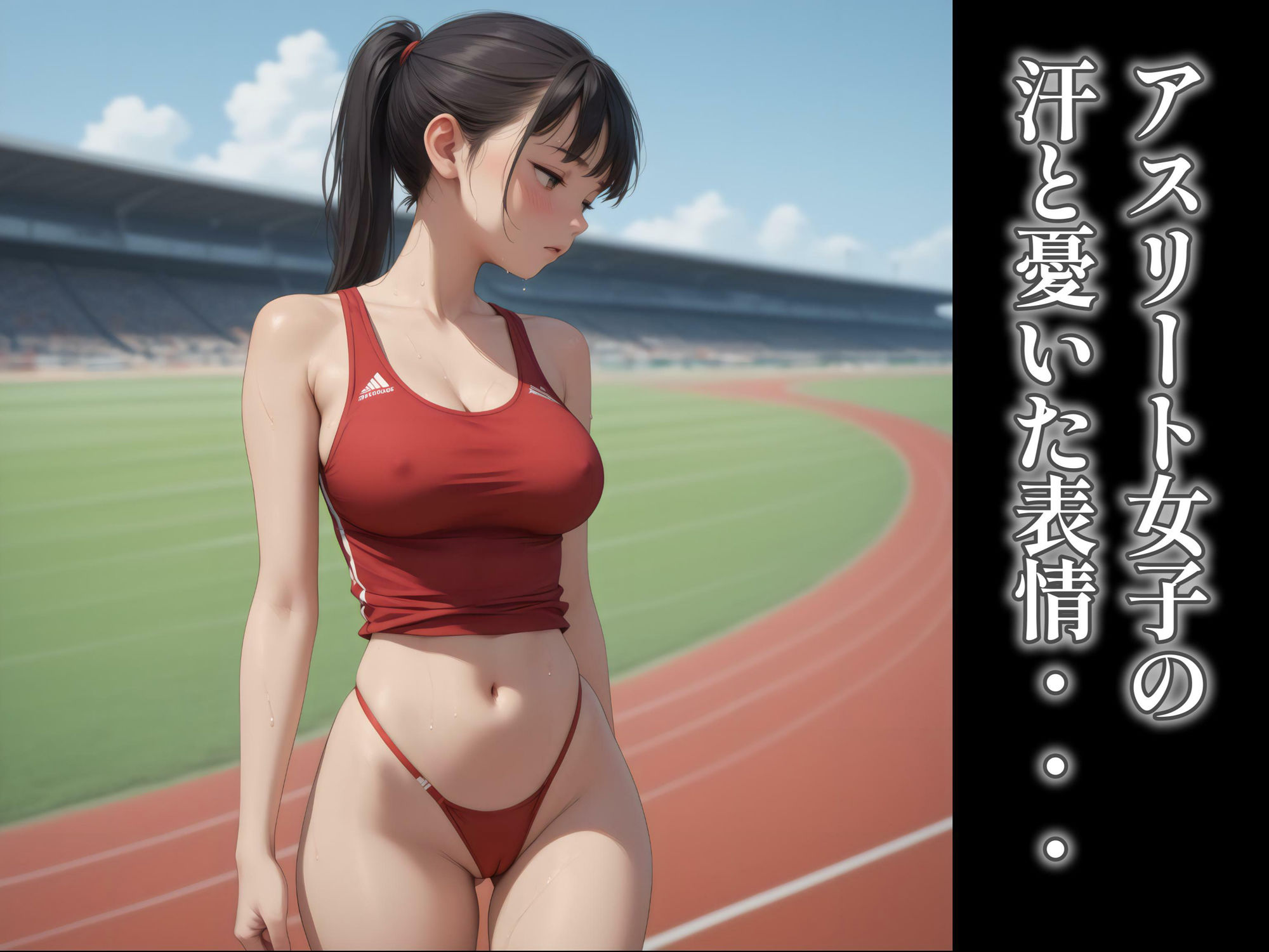 サンプル画像1:アスリート女子・汗とまんすじ(一本すじ) [d_525762]