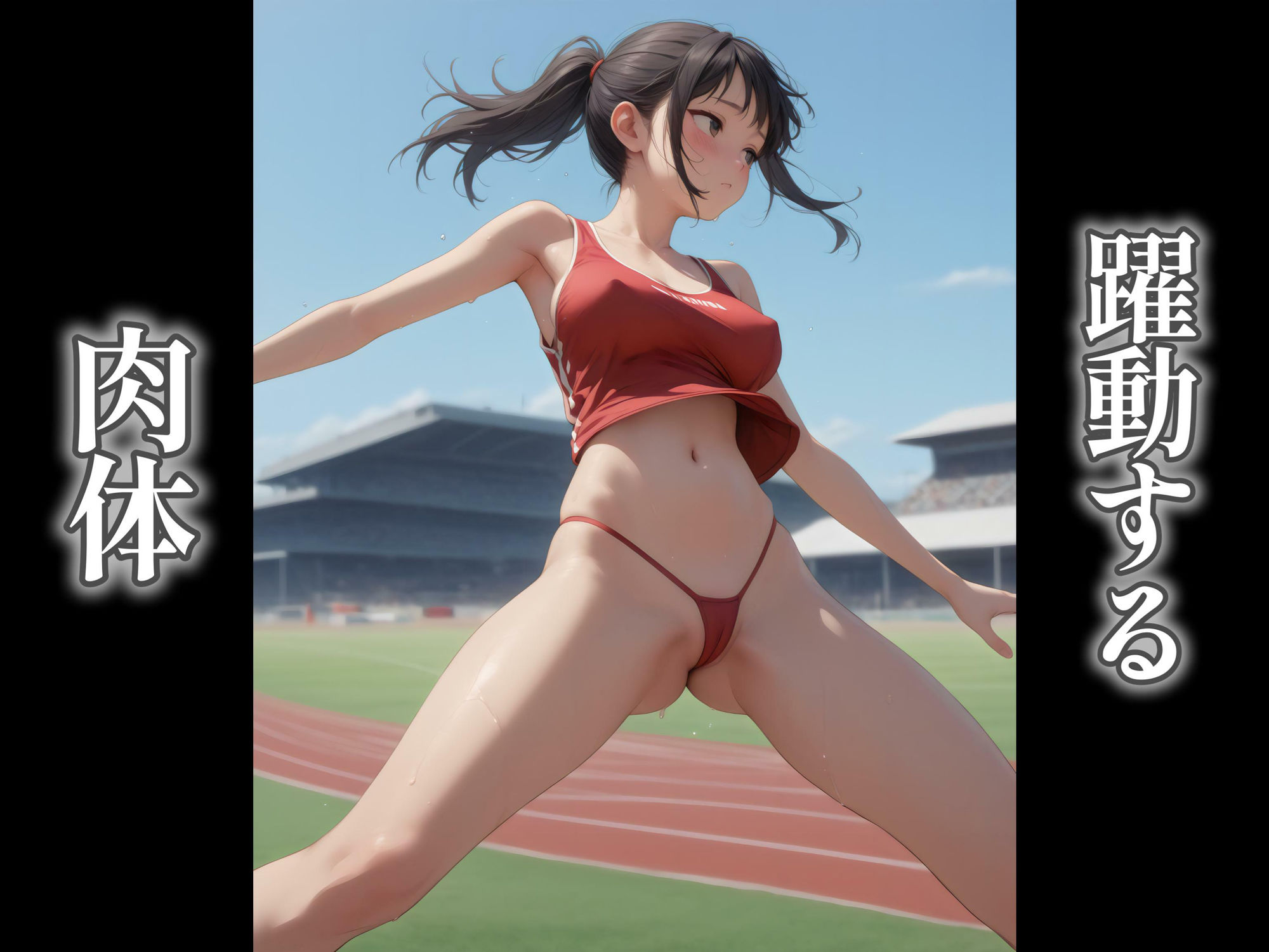 サンプル画像3:アスリート女子・汗とまんすじ(一本すじ) [d_525762]