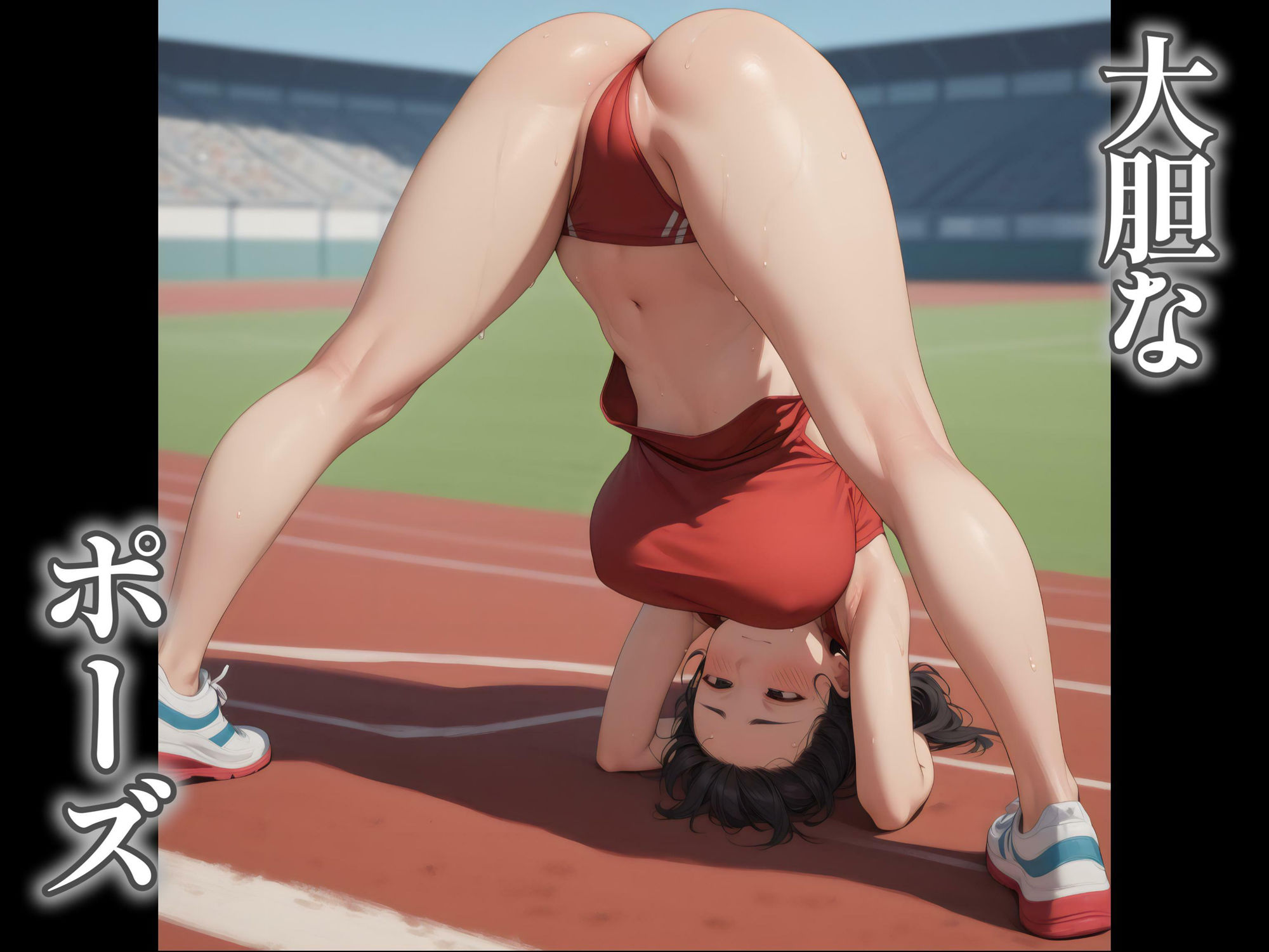 サンプル画像4:アスリート女子・汗とまんすじ(一本すじ) [d_525762]