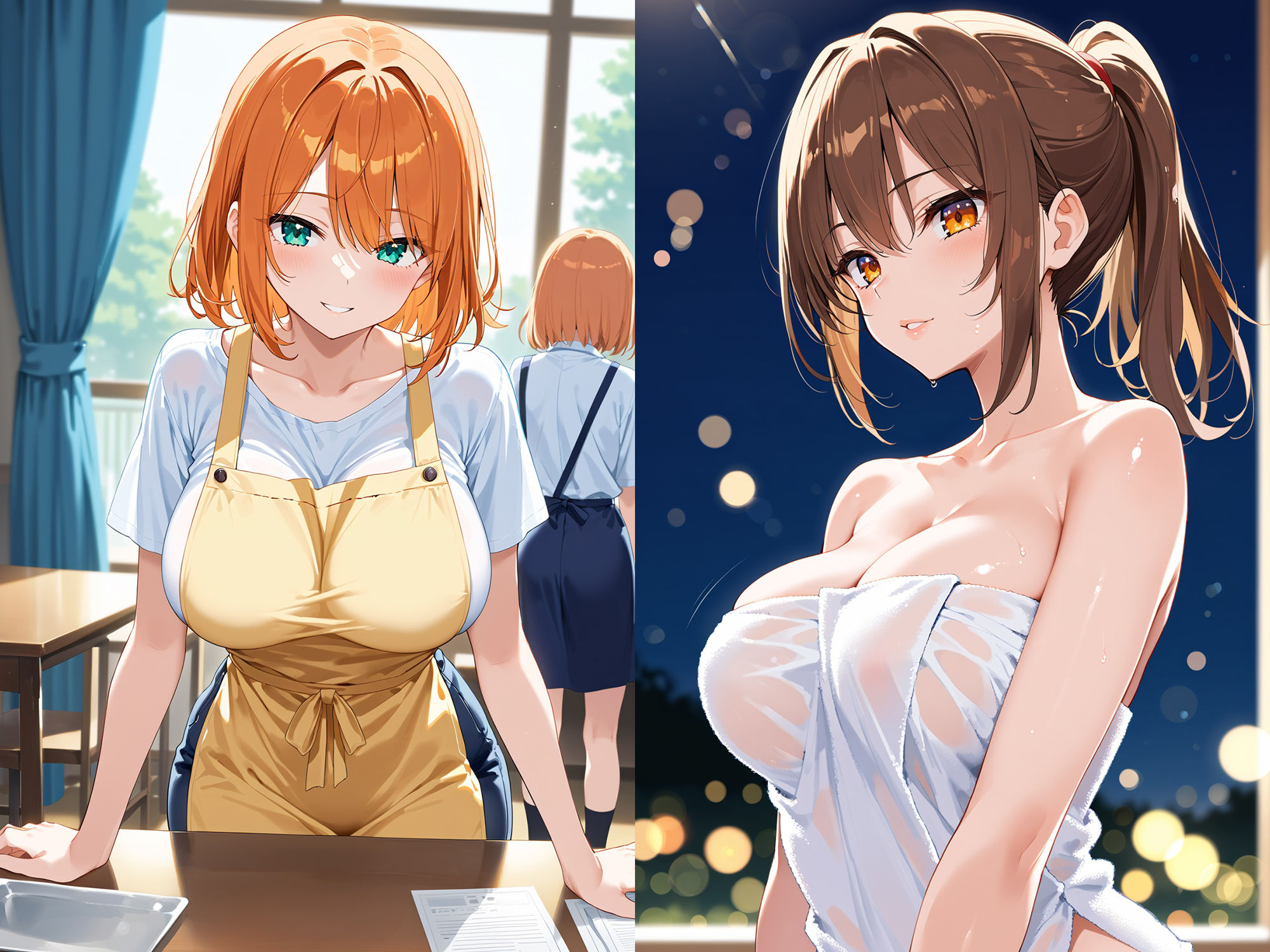 サンプル画像2:再会した幼馴染たちが巨乳でエロすぎる(夢絵織) [d_525929]