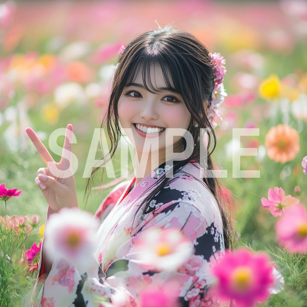 サンプル画像2:AI美女図鑑 着物編(リアル愛だろAi) [d_526018]