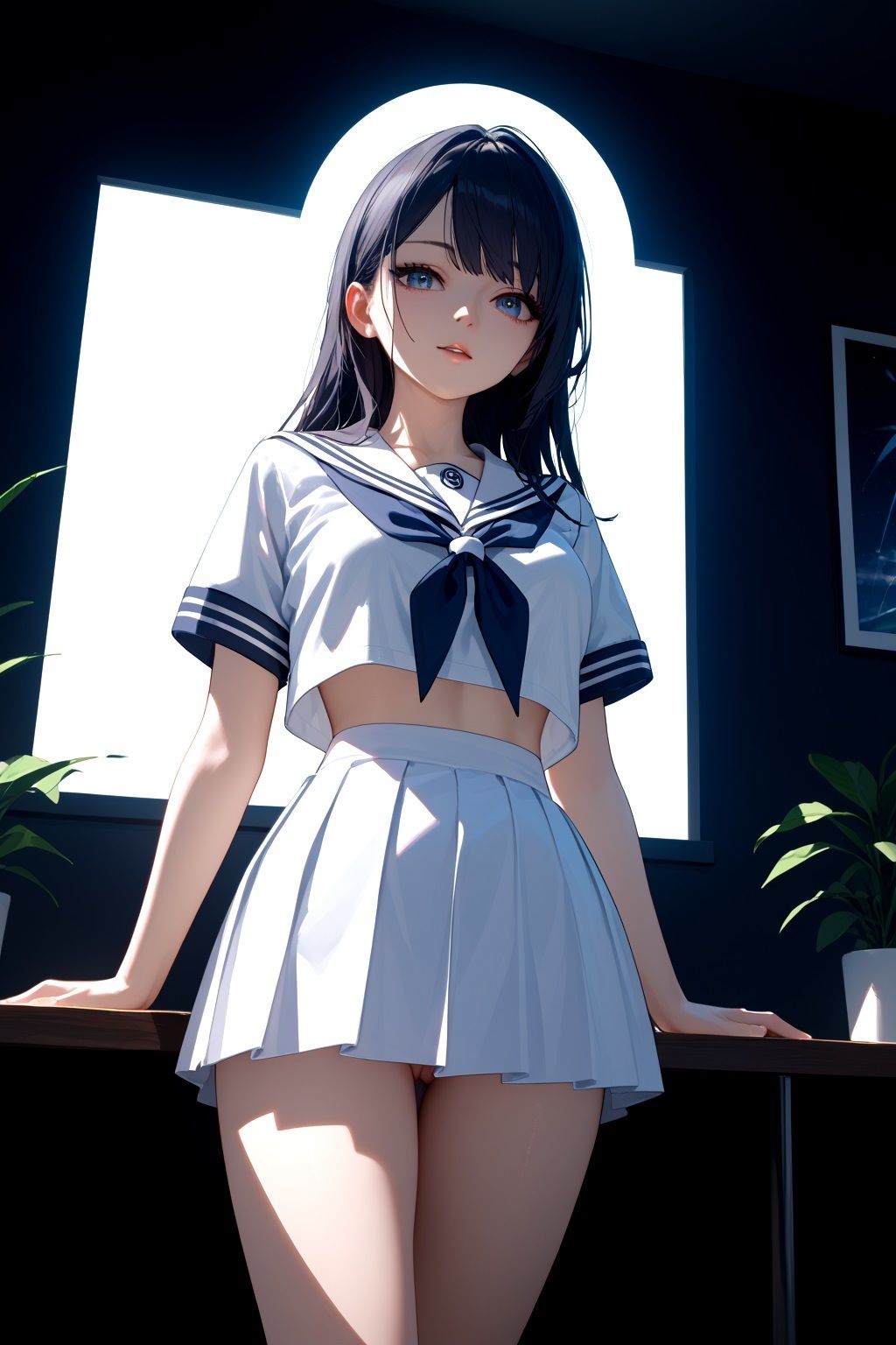 サンプル画像1:成績優秀セーラー服ギャルが先生と秘密の授業(ピンクパレット) [d_526148]