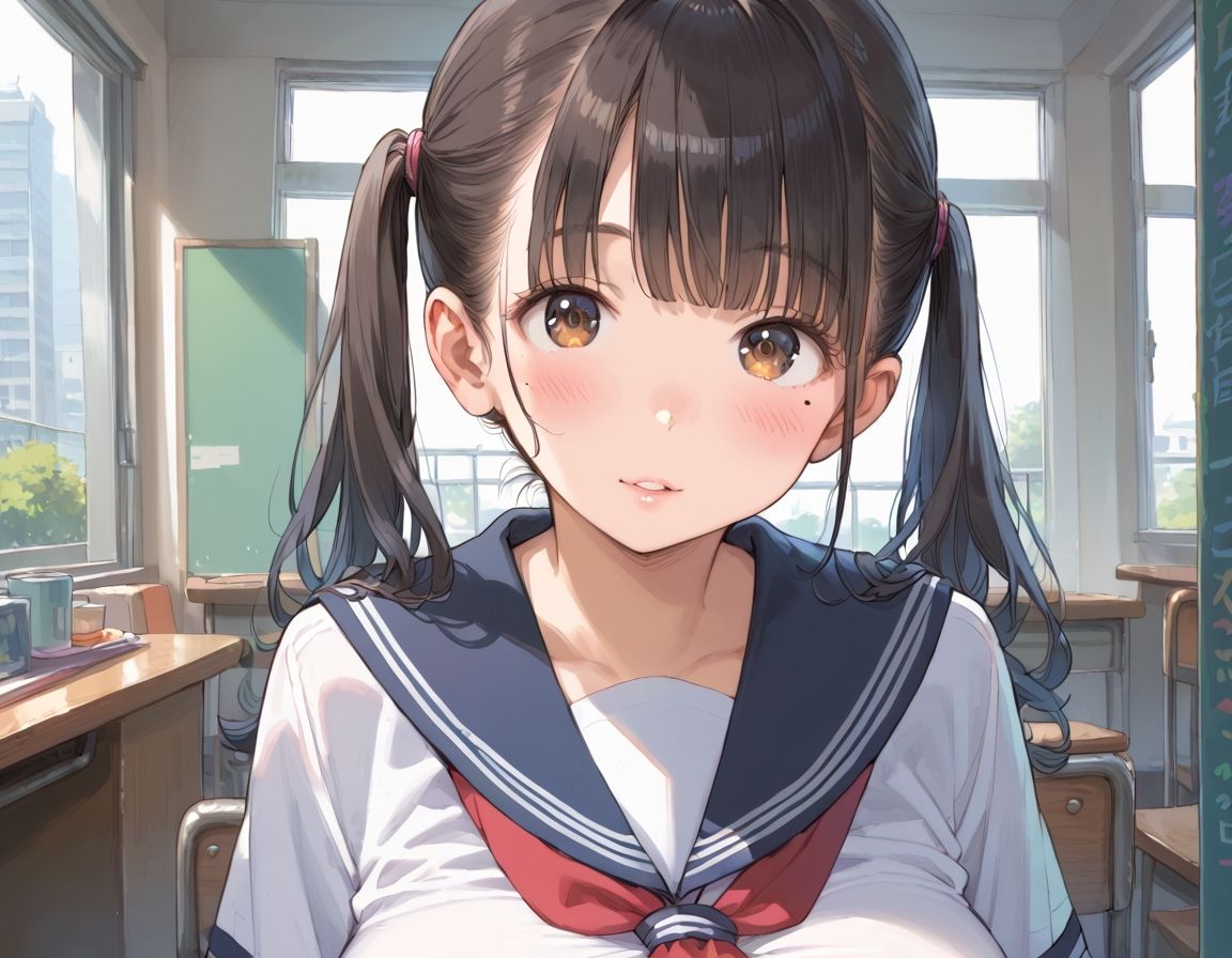 サンプル画像1:巨乳な妹を中出し支配 制服の下がノーブラって、誘ってんの？(ひつじ雲) [d_526246]