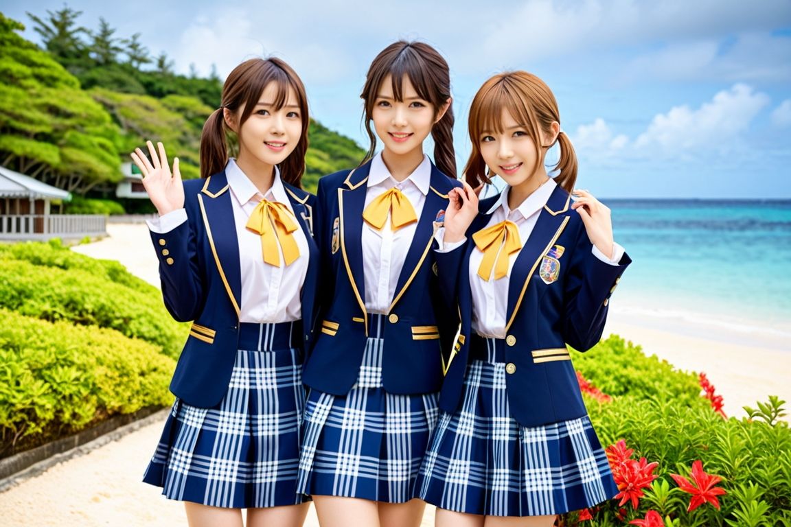 サンプル画像1:なんかエロいよね？従妹が風俗アイドルデビュー！合宿で海行くってさ(空想AI美女本舗) [d_526356]