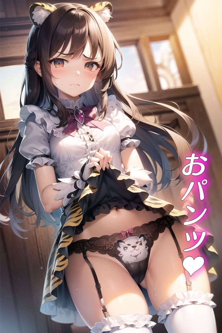 サンプル画像3:嫌な顔してパンツ見せてくる女の子〜魔法少女編〜(AIパンツ部) [d_526406]