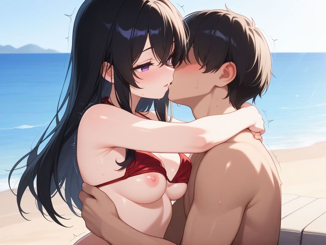 ビーチでビッチな美女たちとHな経験してきた件のサンプル画像 6