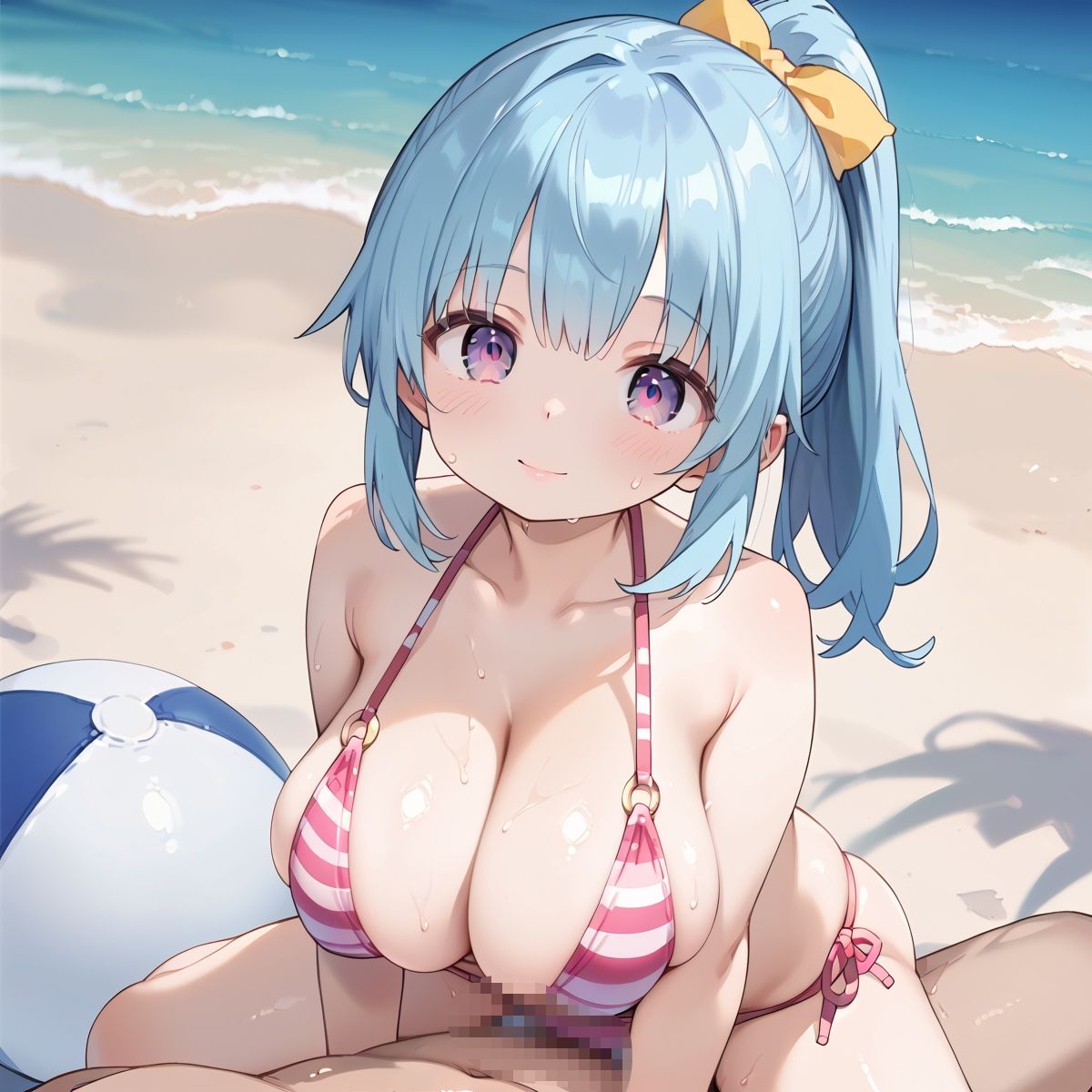 サンプル画像1:真夏のビーチはさながら彼女の独壇場！vol.4(しおあず) [d_526439]