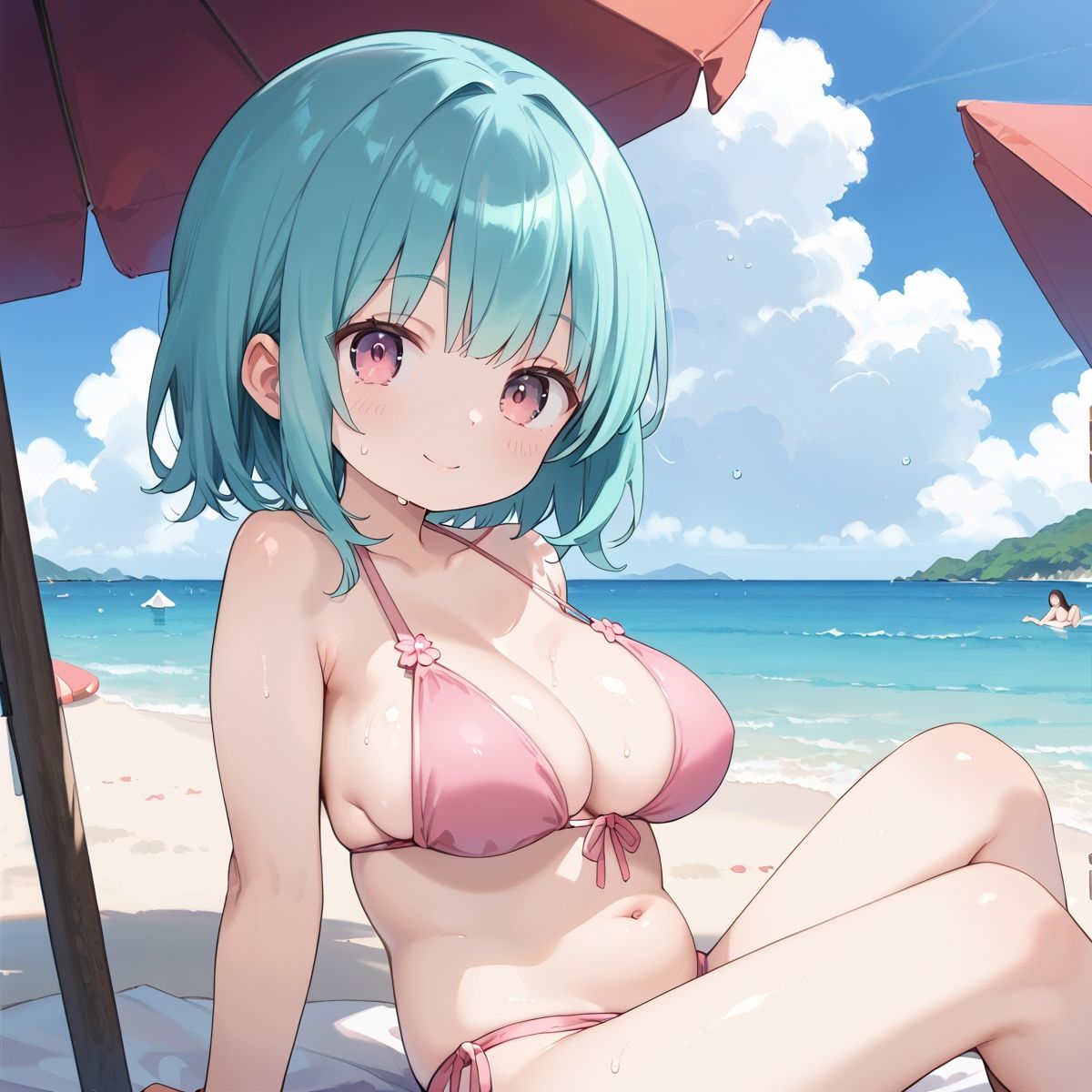 サンプル画像1:真夏のビーチはさながら彼女の独壇場！vol.6(しおあず) [d_526444]