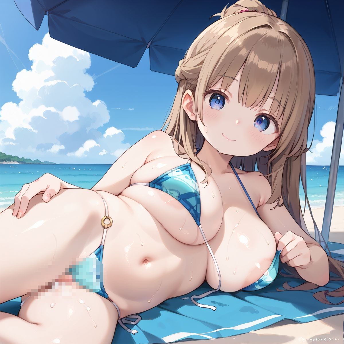 サンプル画像6:真夏のビーチはさながら彼女の独壇場！vol.6(しおあず) [d_526444]