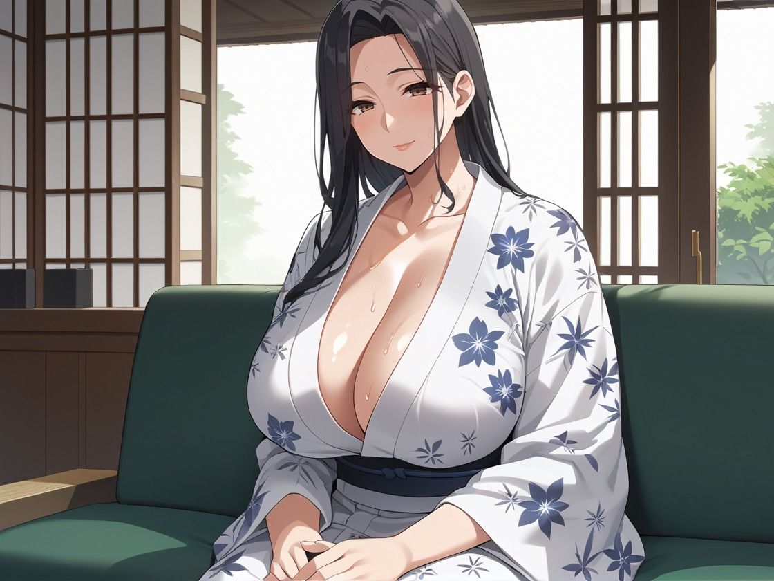 サンプル画像1:出張中の旦那に内緒で温泉 爆乳人妻と中出し不倫(あかりんご) [d_526472]