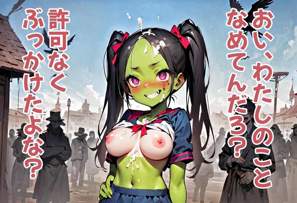 サンプル画像5:ゾンビオデコメガネちゃんと闇テーマパークでデート 巨乳・緑バージョン・横長サイズ編(コーンパン) [d_526614]