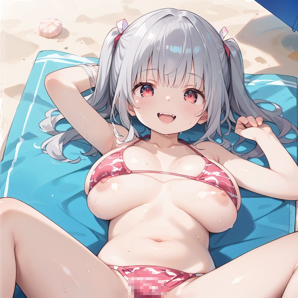 サンプル画像2:真夏のビーチはさながら彼女の独壇場！vol.12(しおあず) [d_526648]