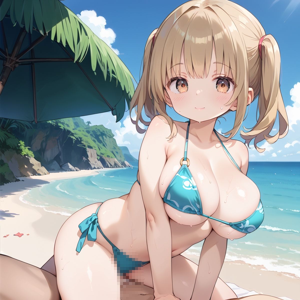 サンプル画像6:真夏のビーチはさながら彼女の独壇場！vol.12(しおあず) [d_526648]