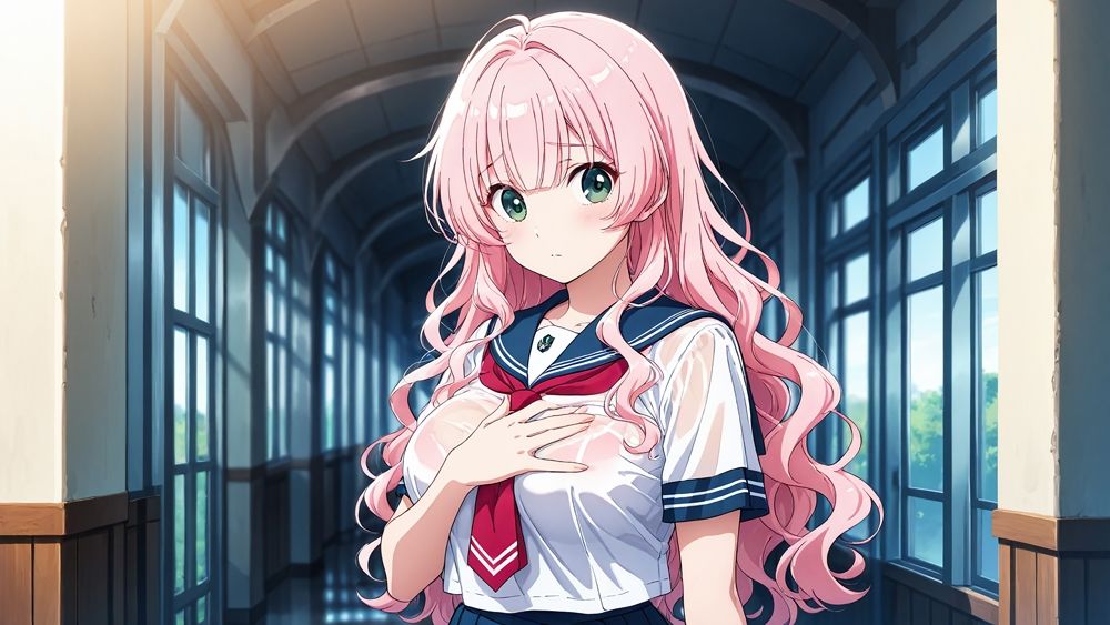 サンプル画像2:ピンク髪＆銀髪の巨乳水泳部員と新任コーチの種付けレッスン【4K】【FANZA専売】(ニート印刷所) [d_526760]