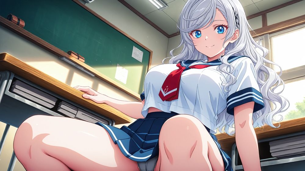 サンプル画像3:ピンク髪＆銀髪の巨乳水泳部員と新任コーチの種付けレッスン【4K】【FANZA専売】(ニート印刷所) [d_526760]