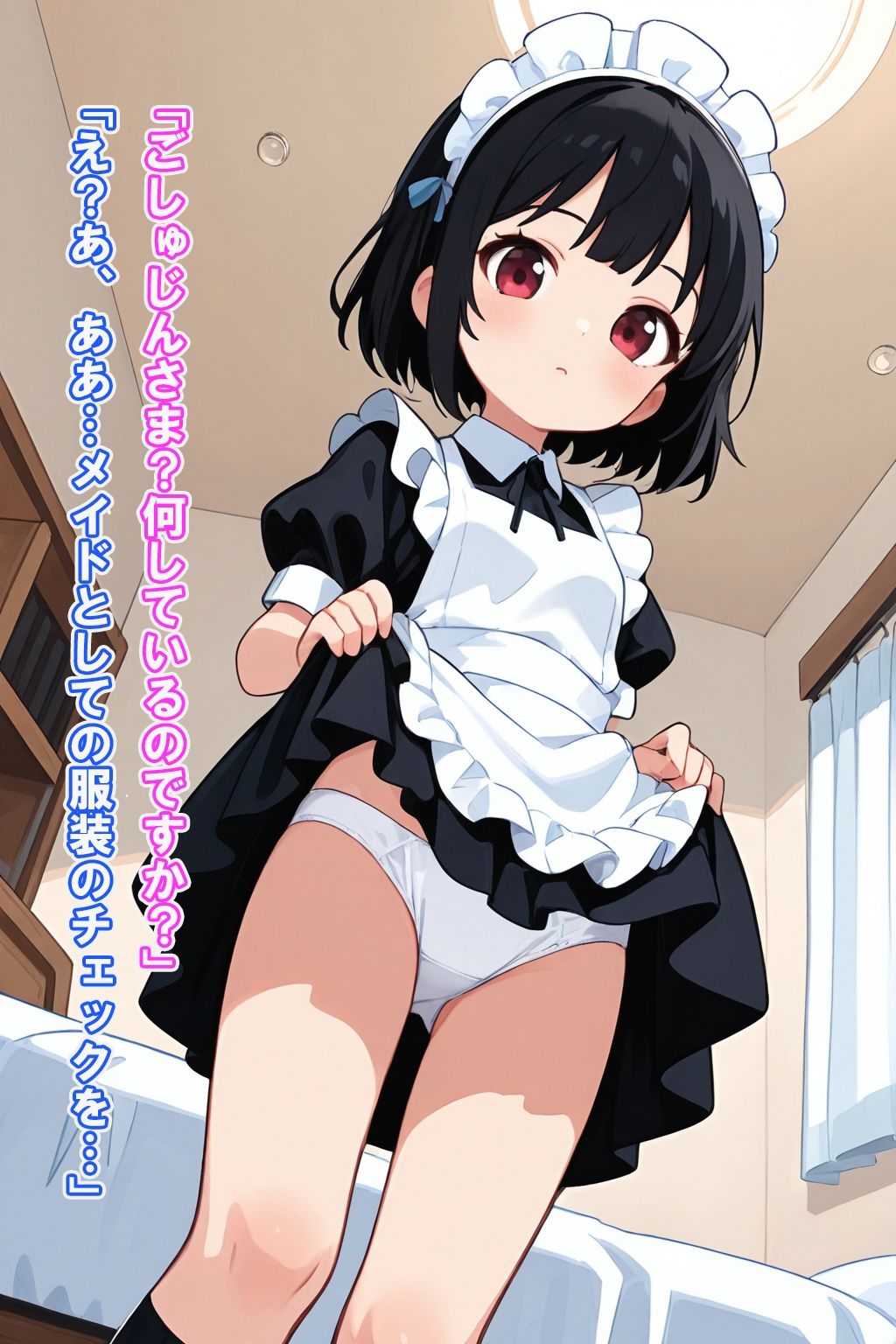 サンプル画像1:従順ロリメイドにパンツ見せてと頼んでみた(びろびろまん) [d_526942]