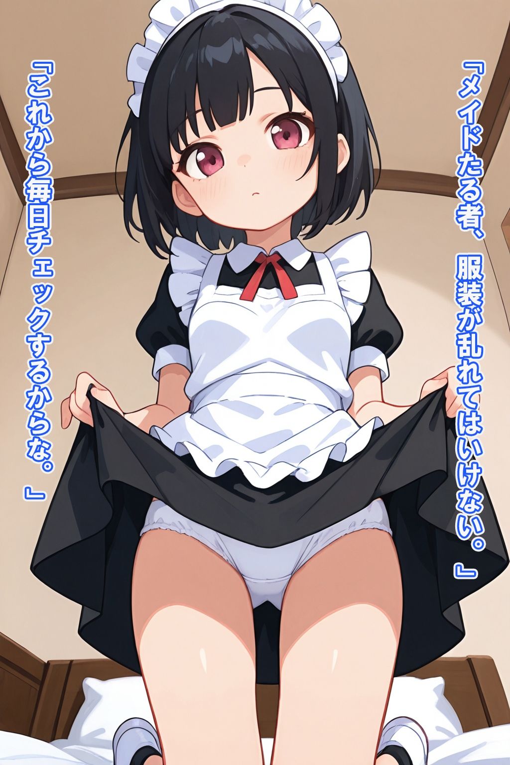 サンプル画像4:従順ロリメイドにパンツ見せてと頼んでみた(びろびろまん) [d_526942]