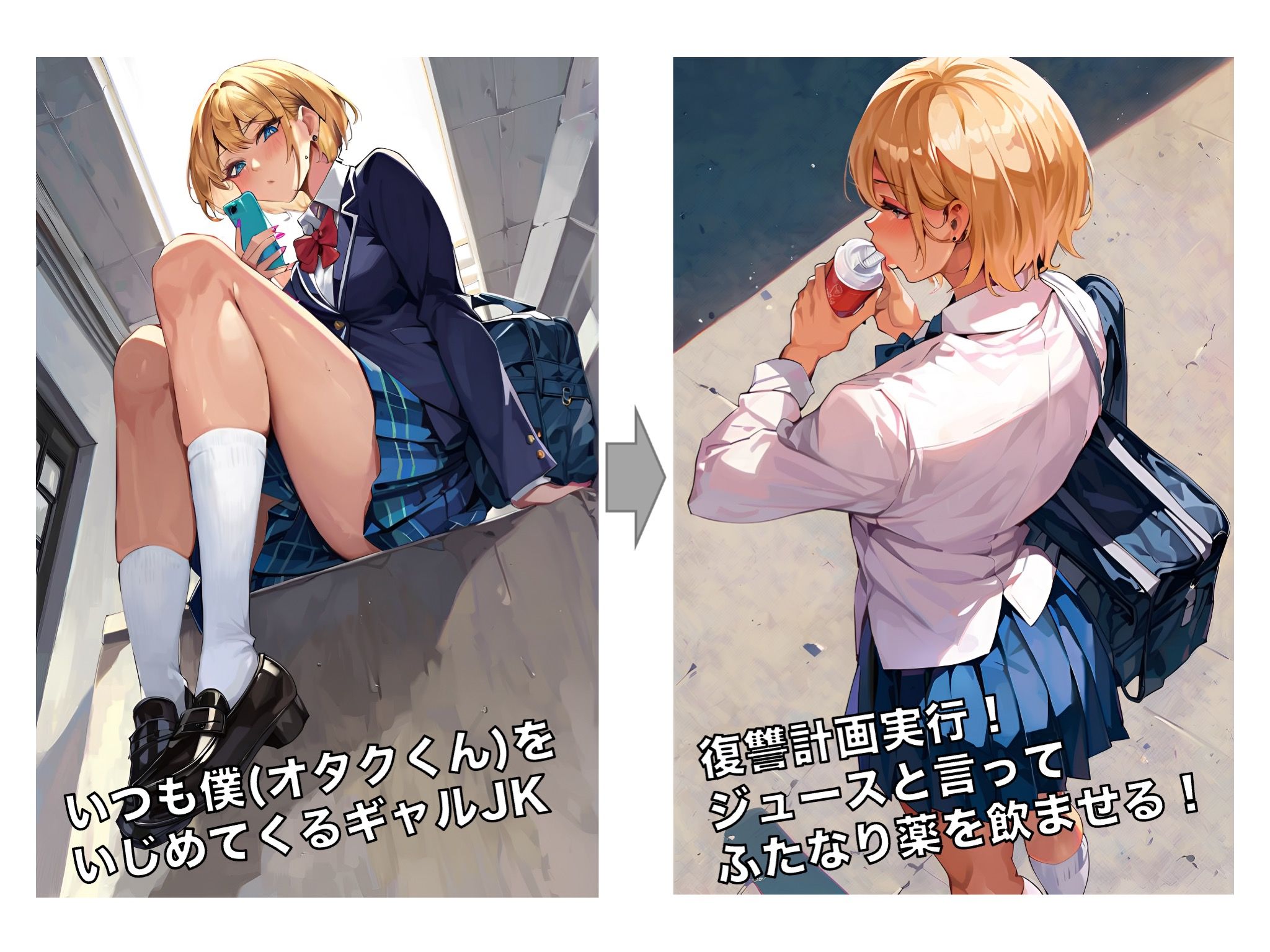 サンプル画像5:いじめっ子ギャルJK ふたなり化計画(妄想実現委員会) [d_527012]