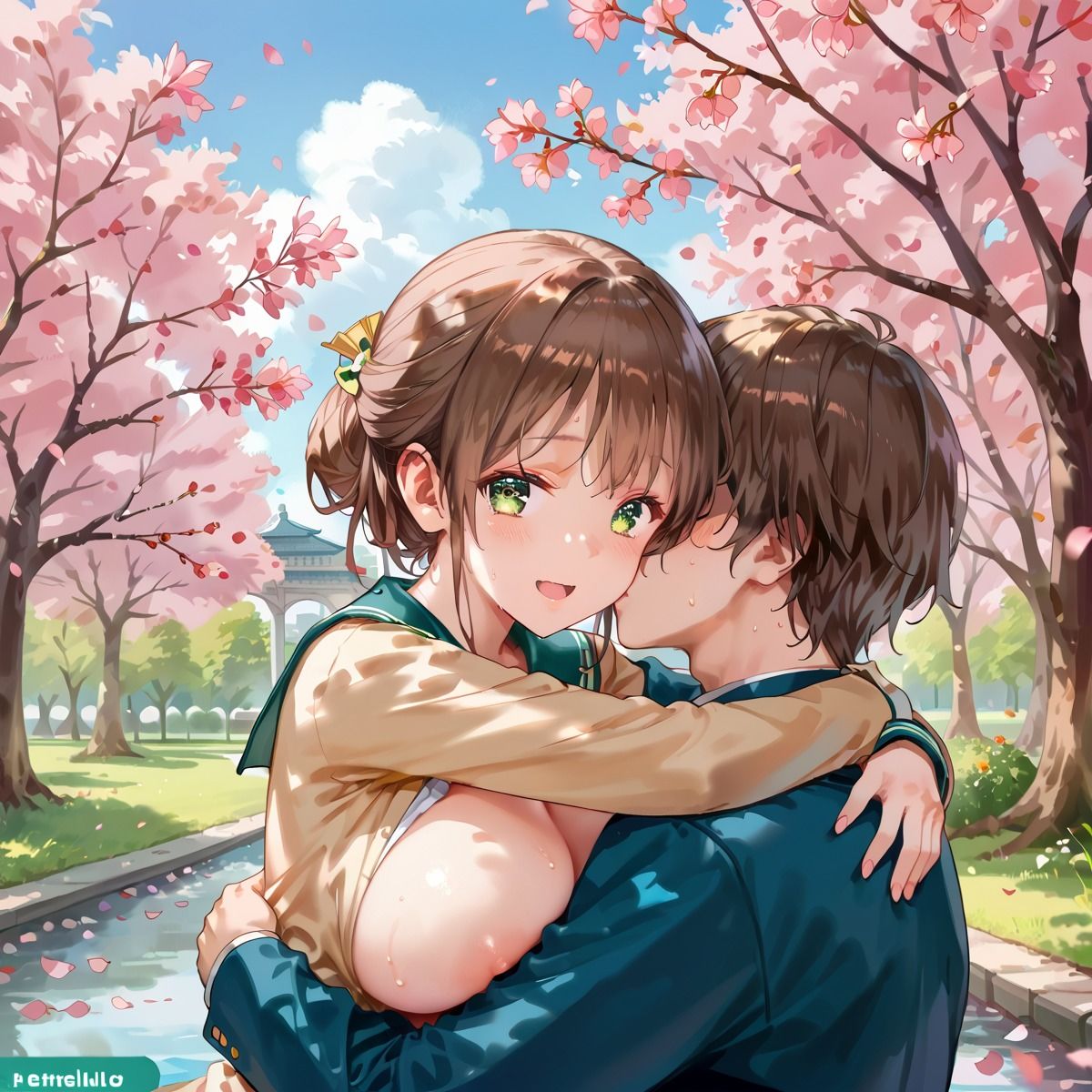 サンプル画像3:性欲満開！桜の下で巨乳女学生に大量中出し第四集(癒しエロっち) [d_527078]