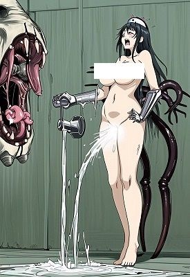 恐怖の巨乳失禁芸術（001）:化け物が現れたら、オシッコもらしちゃうのは自然現象であり、当たり前のことです。（決して恥ずかしいことではありません。） (d_527093) - d_527093jp-009