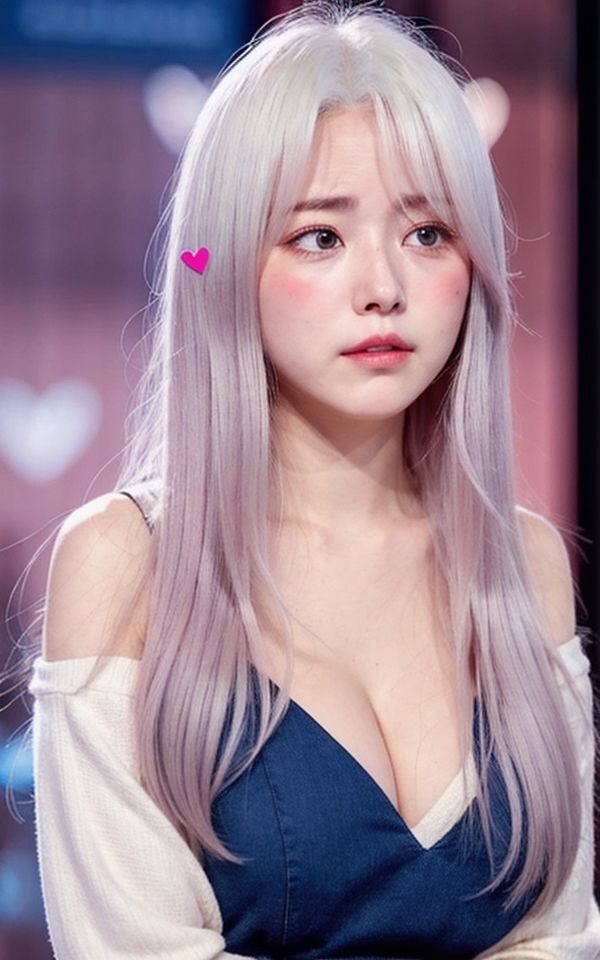 AI美女写真集┃銀髪な処女の女性の画像2