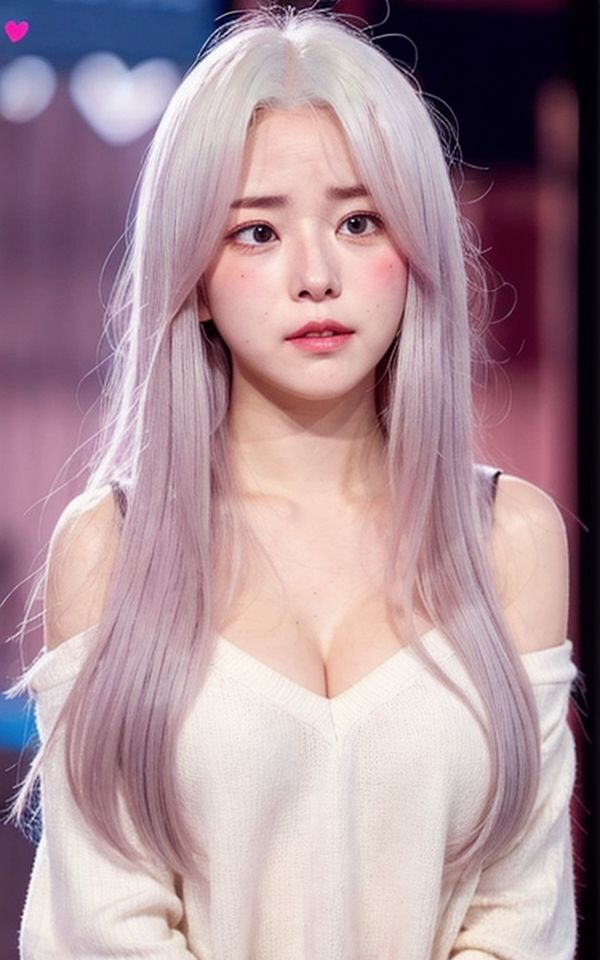 AI美女写真集┃銀髪な処女の女性の画像4