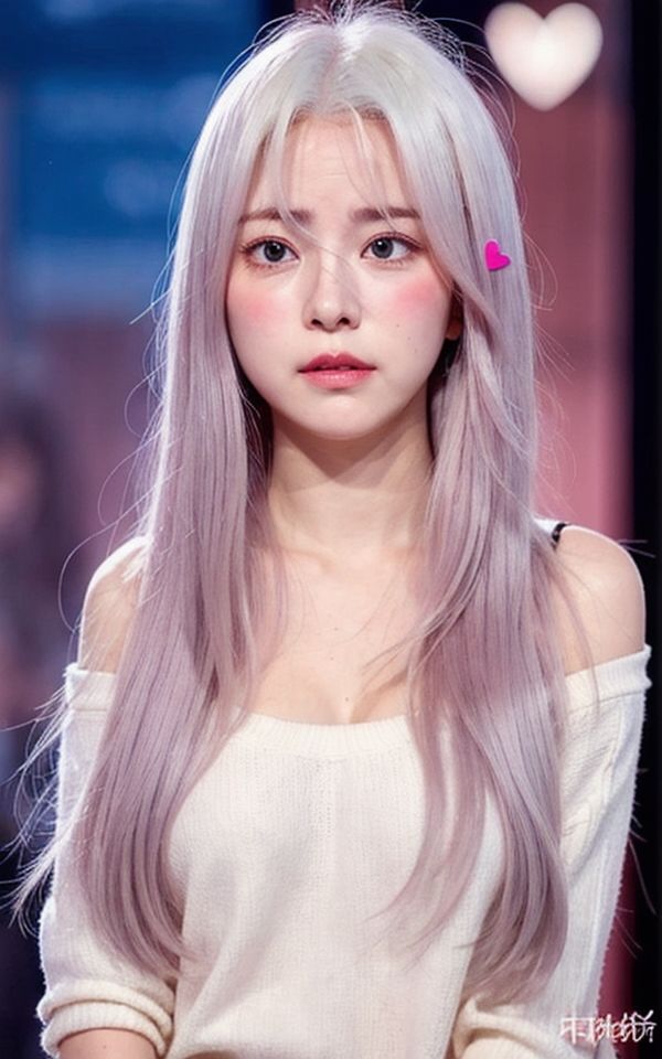 AI美女写真集┃銀髪な処女の女性の画像5