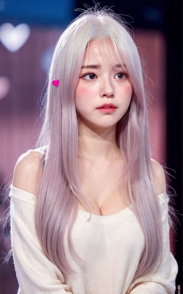 AI美女写真集┃銀髪な処女の女性の画像6