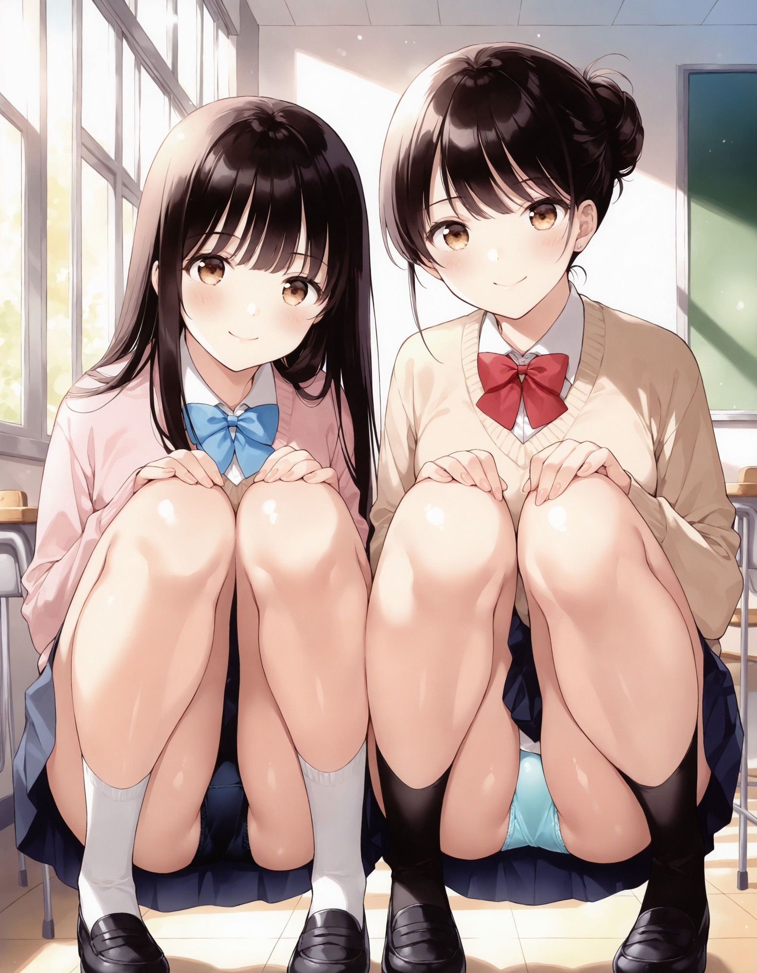 サンプル画像4:制服女子のしゃがみパンチラ2(D.P.H.) [d_527701]